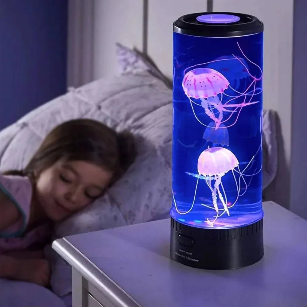 Lampka Nocna LED z Meduzami – Relaksująca Dekoracja do Akwarium, Zmieniające się Kolory 0