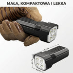 Lampka Rowerowa Przednia 5000 Lumenów z Akumulatorem USB-C – 12 Diod LED, Wodoodporna 3