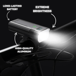 Lampka Rowerowa Przednia 5000 Lumenów z Akumulatorem USB-C – 12 Diod LED, Wodoodporna 2