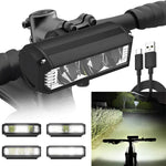 Lampka Rowerowa Przednia LED Mocna z Akumulatorem USB, Wodoodporna, Ultra Jasna 0