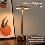 Lampka Stołowa Bezprzewodowa 4000mAh z Regulacją Jasności i 3 Barwami Światła – Do Sypialni i Biura