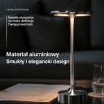 Lampka Stołowa Bezprzewodowa 4000mAh z Regulacją Jasności i 3 Barwami Światła – Do Sypialni i Biura