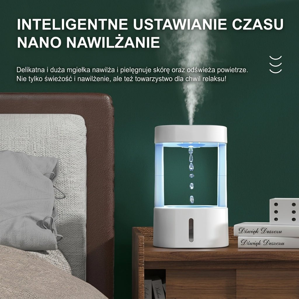 Lampka na Biurko z Nawilżaczem i Dyfuzorem Aromaterapeutycznym – Estetyczna Chmura Deszczowa 6