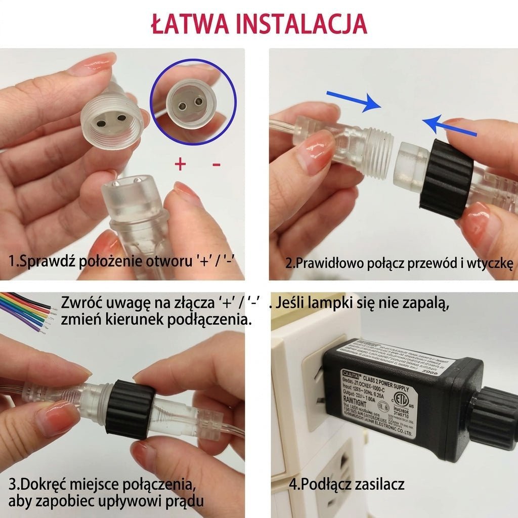 Lampki LED Sopelki – 8 Sztuk 50 cm do Dekoracji Domu i Ogrodu 4