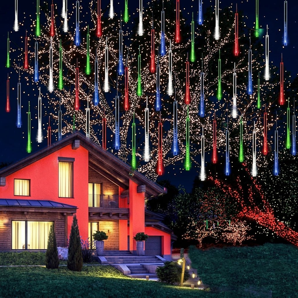 Lampki LED Sopelki – 8 Sztuk 50 cm do Dekoracji Domu i Ogrodu 7