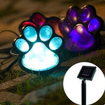 Lampki Ogrodowe Solarne LED z Nadrukiem Łap – Łatwe w Instalacji, Odporne na Warunki Atmosferyczne 0