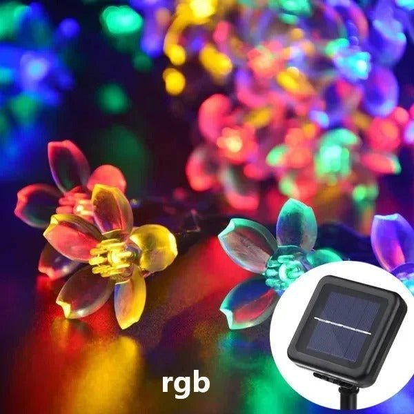 Lampki Ogrodowe Solarne z Pszczołami – Wodoodporne Oświetlenie na 7m z 50 LED 10