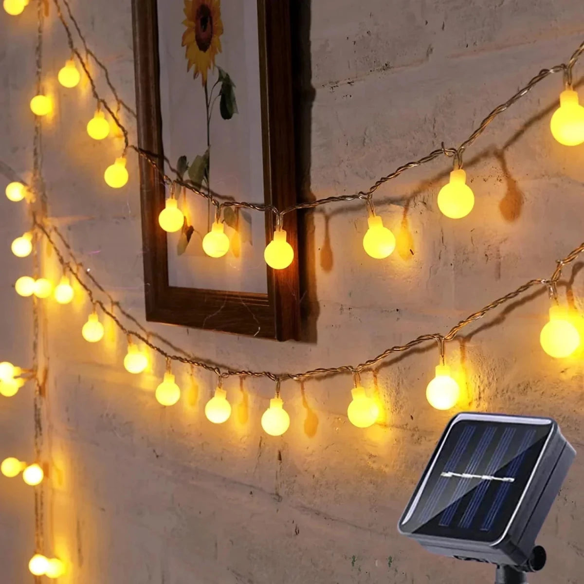 Lampki Solarne Ogrodowe 20m z 200 LED – Wodoodporne IP65, Automatyczne Włączanie 0