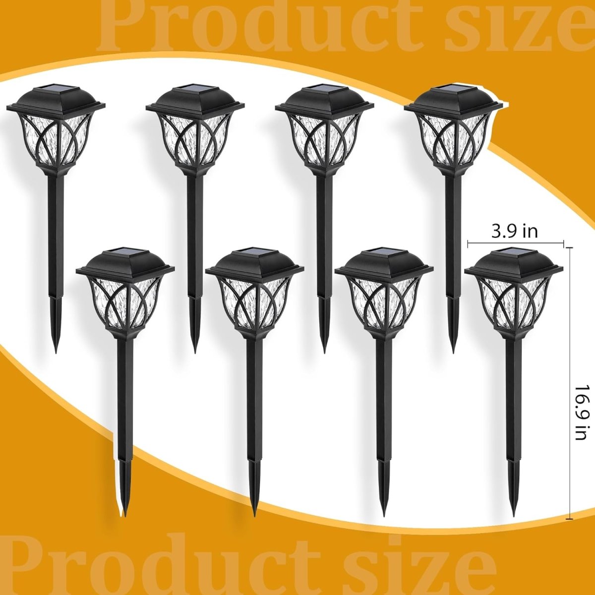 Lampy Ogrodowe LED Solar 6-sztuk – Automatyczne Oświetlenie Zewnętrzne do Ogrodu i Ścieżek 2