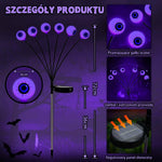 Lampy Ogrodowe Solarne z Fioletowymi Światłami – Oświetlenie Zewnętrzne na Halloween, 6 Szt. 3