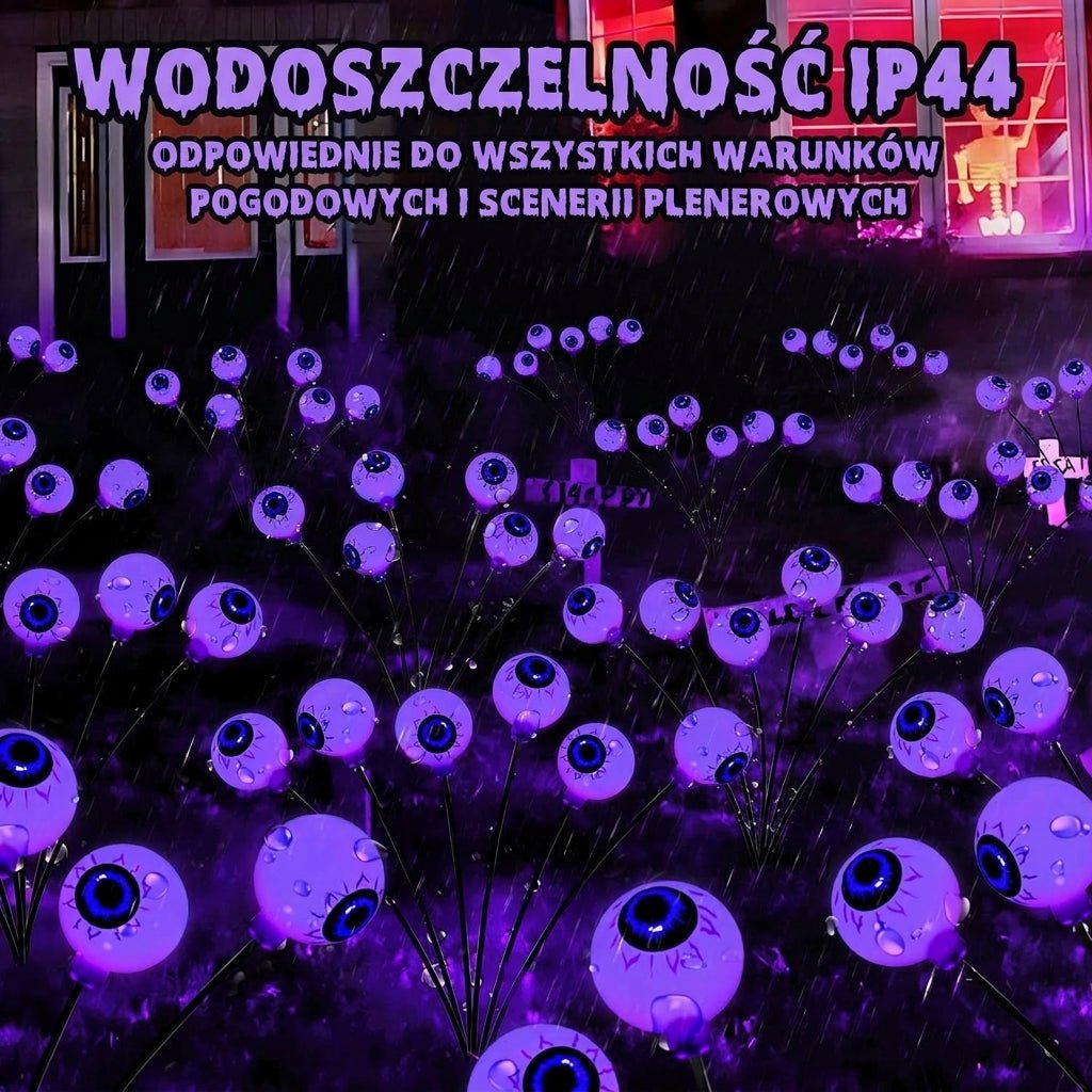 Lampy Ogrodowe Solarne z Fioletowymi Światłami – Oświetlenie Zewnętrzne na Halloween, 6 Szt. 6