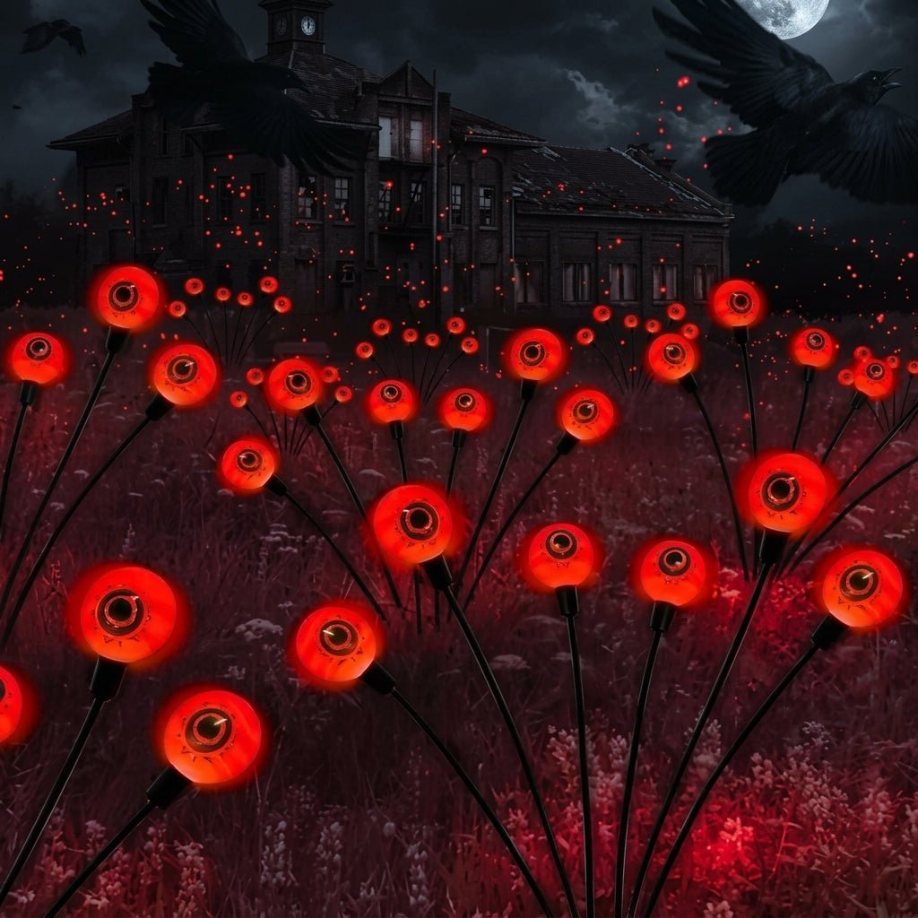 Lampy Ogrodowe Solarne z Fioletowymi Światłami – Oświetlenie Zewnętrzne na Halloween, 6 Szt. 12