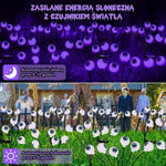 Lampy Ogrodowe Solarne z Fioletowymi Światłami – Oświetlenie Zewnętrzne na Halloween, 6 Szt. 4