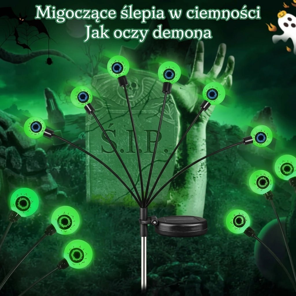 Lampy Ogrodowe Solarne z Fioletowymi Światłami – Oświetlenie Zewnętrzne na Halloween, 6 Szt. 11