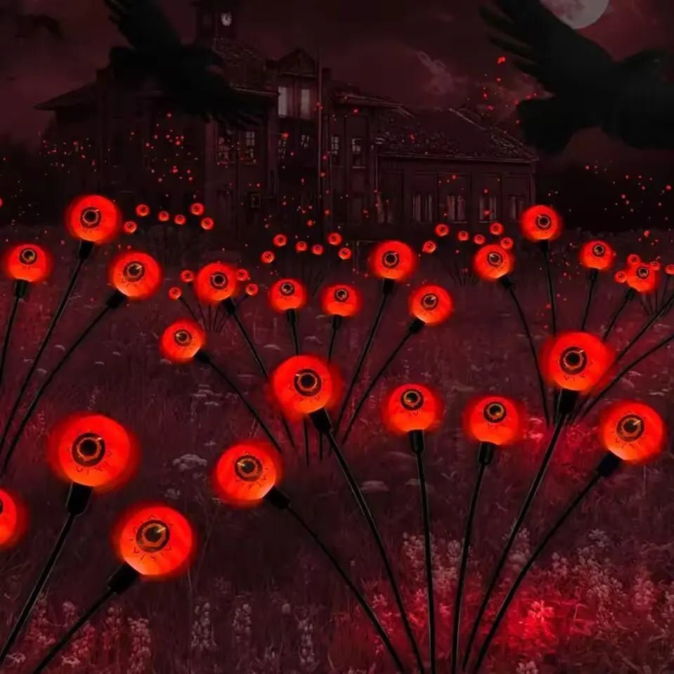 Lampy Ogrodowe Solarne z Fioletowymi Światłami – Oświetlenie Zewnętrzne na Halloween, 6 Szt. 1