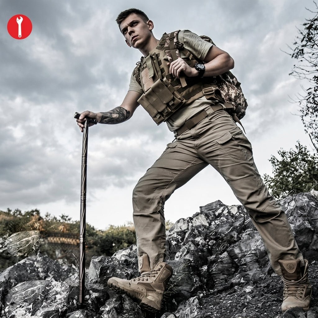 Laska Survivalowa z Kompasem i Narzędziami – Aluminiowa, Regulowana, Wielofunkcyjna 7