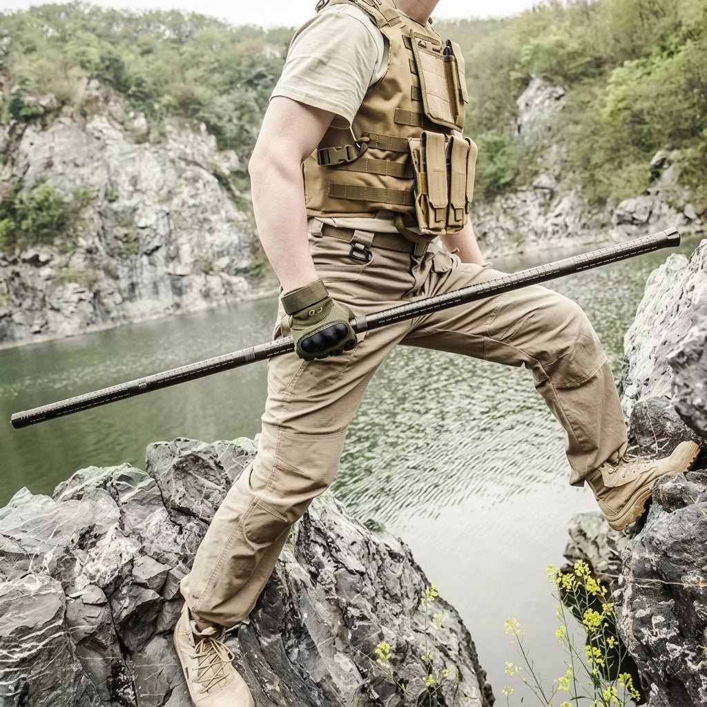 Laska Survivalowa z Kompasem i Narzędziami – Aluminiowa, Regulowana, Wielofunkcyjna 1