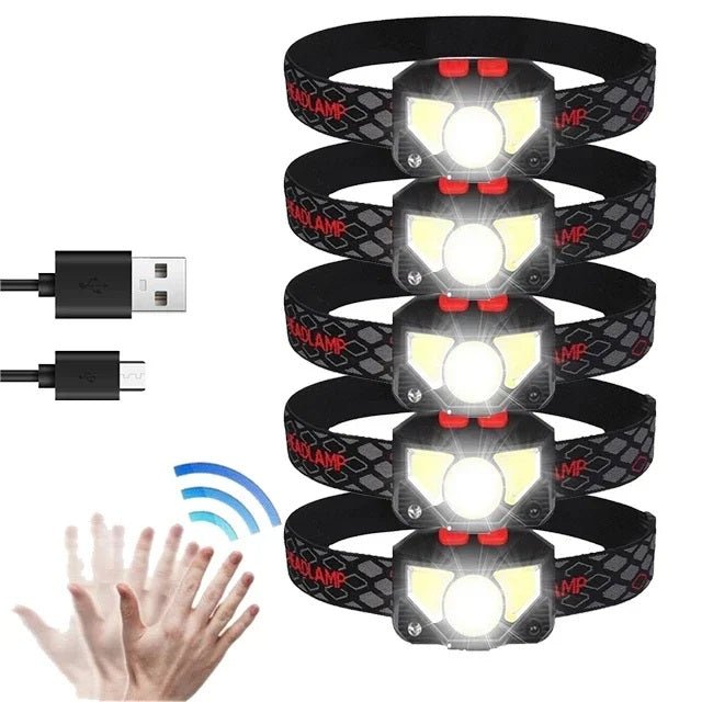 Latarka Czołowa LED USB z Czujnikiem Ruchu – Idealna do Wędkowania i Biwakowania 9
