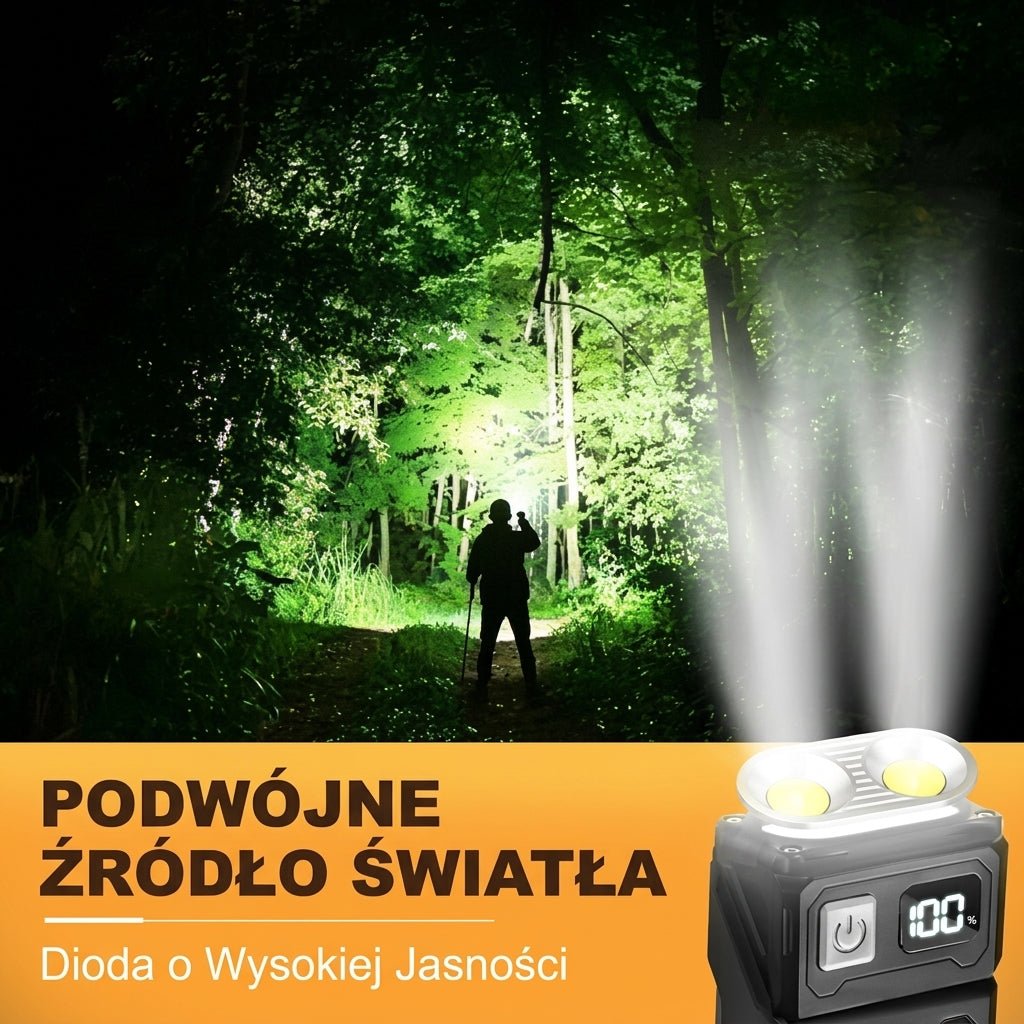 Latarka Kieszonkowa 200 Lumenów z Powerbankiem – 7 Trybów Światła, Wodoodporna IP45 6