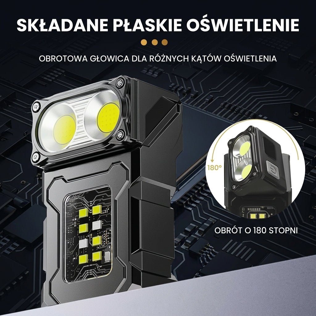 Latarka Kieszonkowa 200 Lumenów z Powerbankiem – 7 Trybów Światła, Wodoodporna IP45 7