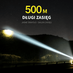 Latarka Kieszonkowa Wodoodporna 12000 Lumenów z Regulowanym Zoomem – 5 Trybów Pracy