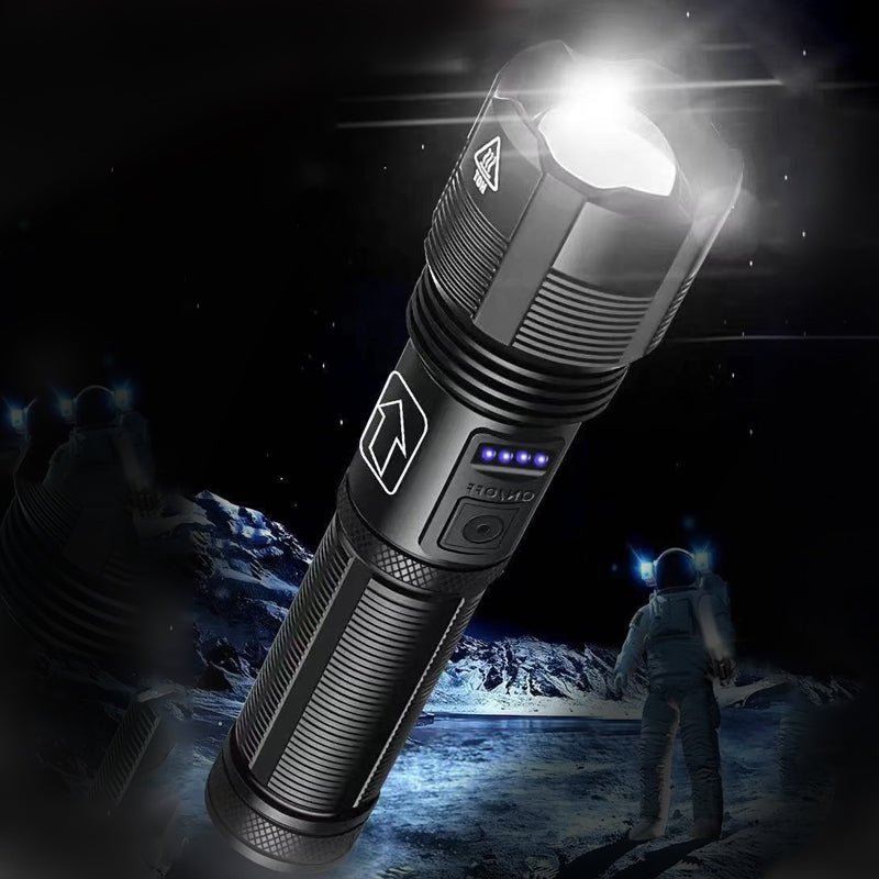 Latarka Kieszonkowa Wodoodporna 12000 Lumenów z Regulowanym Zoomem – 5 Trybów Pracy 0