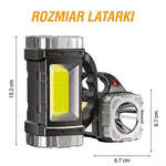 Latarka LED Akumulatorowa 1000 Lumenów z Power Bankiem – Wodoodporna, Szybkie Ładowanie 3