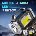 Latarka LED Akumulatorowa 1000 Lumenów z Power Bankiem – Wodoodporna, Szybkie Ładowanie 4