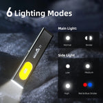 Latarka LED Akumulatorowa 650 Lumenów z Brelokiem i Magnetyczną Podstawą – Wodoodporna IPX4 2