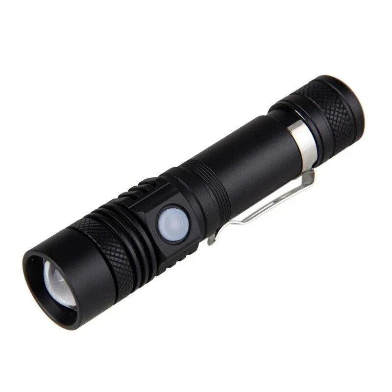 Latarka LED Akumulatorowa 90000 Lumenów z Zoomem – Wodoodporna, 4 Tryby Świecenia 0