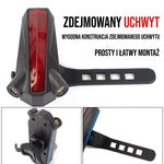 Latarka Rowerowa z Projekcją Laserową i 5/6 Diodami LED – Bezpieczne Oświetlenie na Nocną Jazdę 4