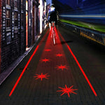Latarka Rowerowa z Projekcją Laserową i 5/6 Diodami LED – Bezpieczne Oświetlenie na Nocną Jazdę 1
