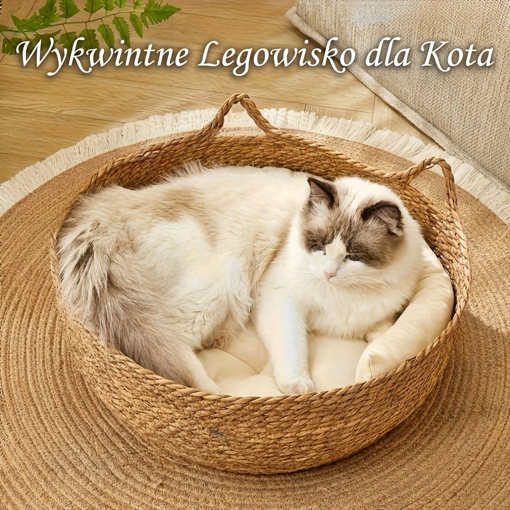 Legowisko Dla Kota Ręcznie Tkane z Podkładką Sezonową – Bawełniane i Zdejmowane 4