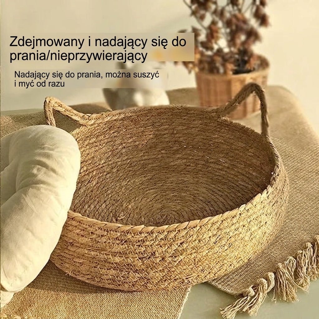 Legowisko Dla Kota Ręcznie Tkane z Podkładką Sezonową – Bawełniane i Zdejmowane 9