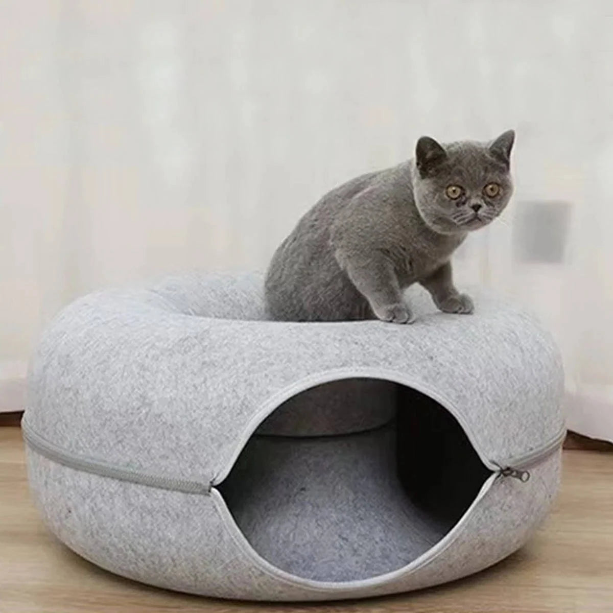 Legowisko dla kotów Donut z filcu – Podwójne, Odporne na Pazury, Wentylowane 5