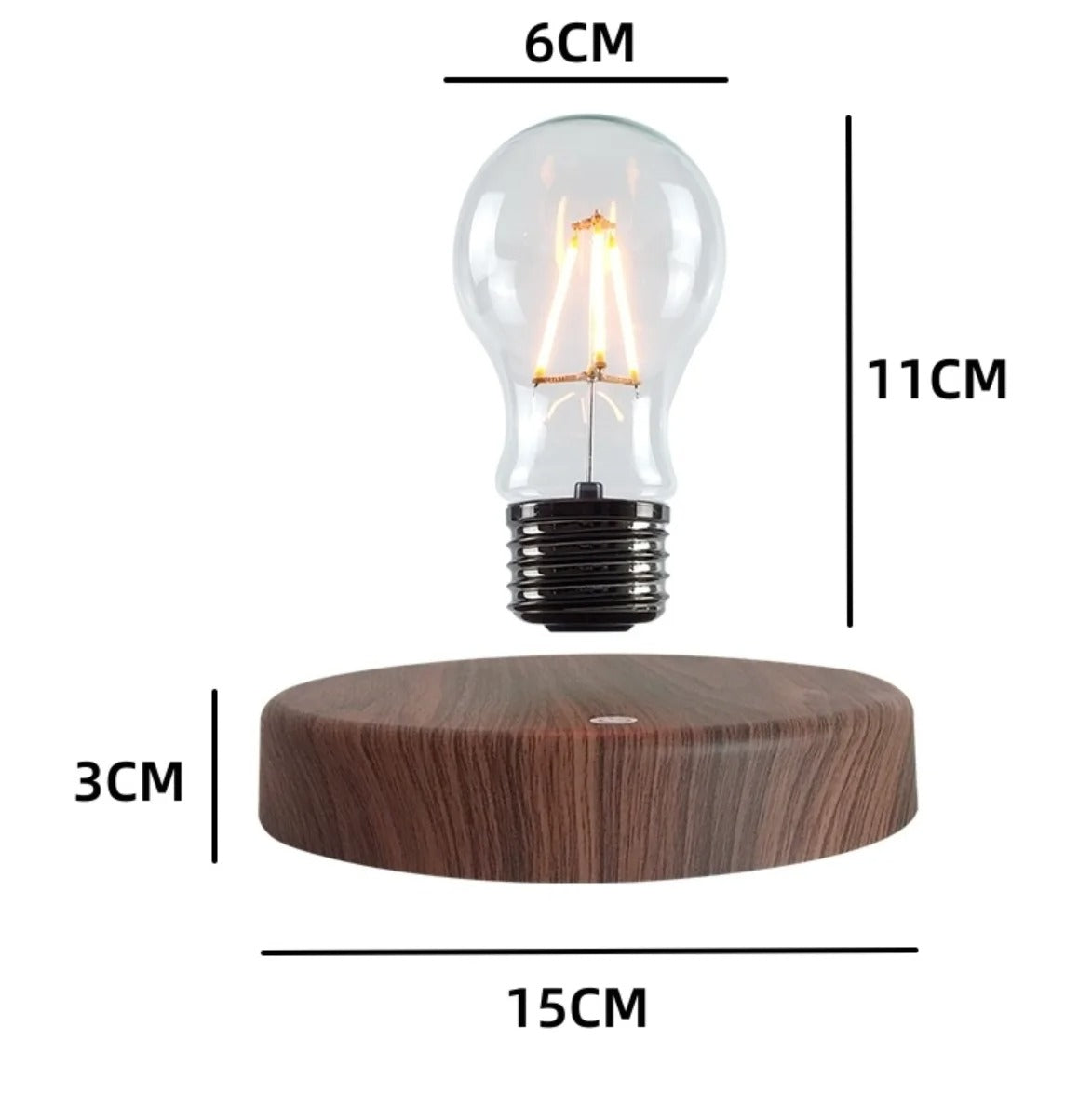 Lewitująca Żarówka LED z Obrotem 360° – Bezprzewodowa, Magnetyczna do Biura i Sypialni 3