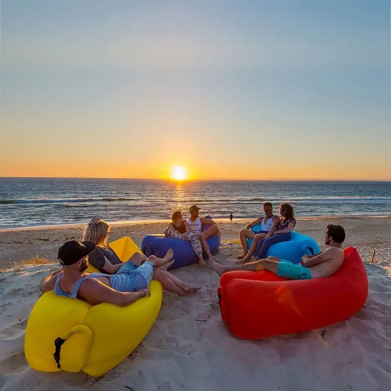 Leżak Dmuchany do Ogrodu – Przenośny Materac na Plażę i Kemping z Szybkim Napełnianiem 5