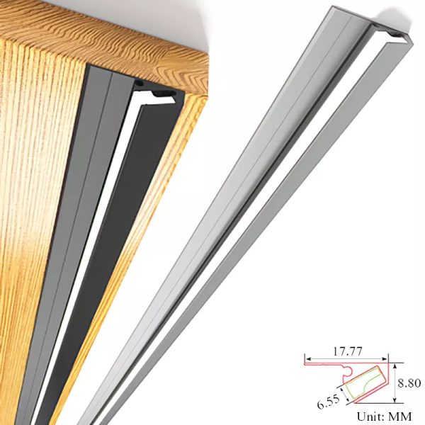 Listwa LED Podszafkowa 45° z Aluminiowym Profilem – Ultracienka, Energooszczędna do Oświetlenia Mebli 3