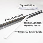 Listwa LED Podszafkowa 45° z Aluminiowym Profilem – Ultracienka, Energooszczędna do Oświetlenia Mebli 4