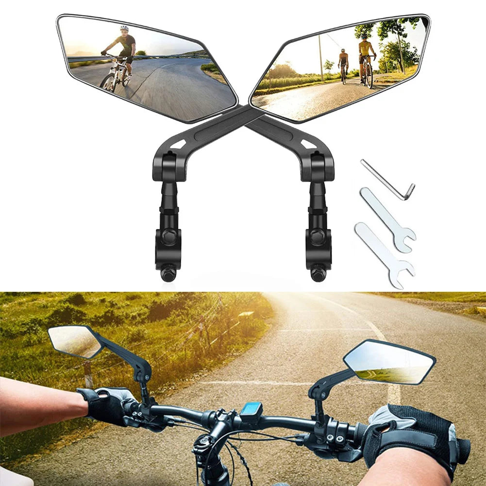 Lusterka Rowerowe HD 2 Sztuki – Szeroki Kąt, Montaż Bez Narzędzi, 360° 1