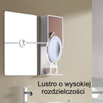 Lustro do Makijażu LED 10X z Przyssawką – Regulowane, Oświetlenie do Pielęgnacji 10