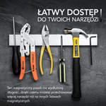 Magnetyczny Uchwyt Na Noże 35 cm Ze Stali Nierdzewnej – Do Montażu Na Lodówce lub Ścianie