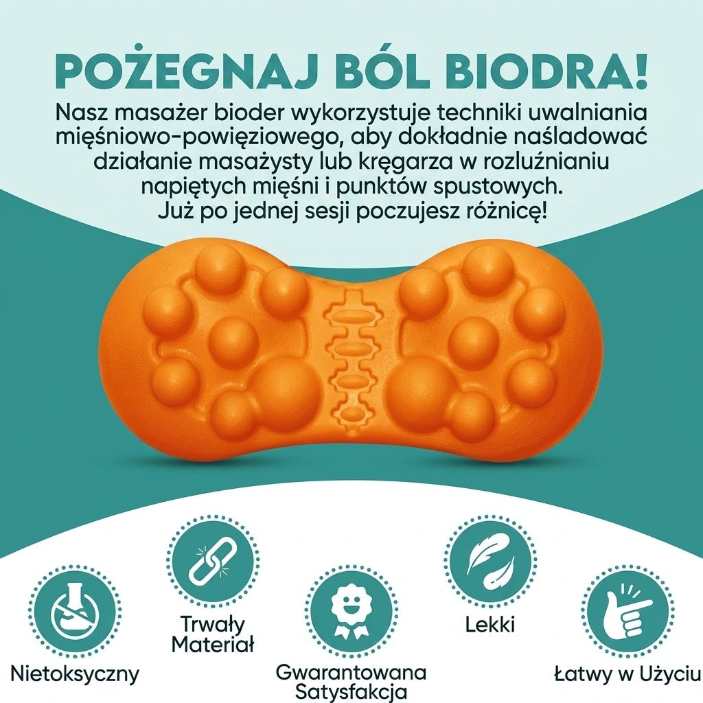 Masażer Do Bioder z 14 Wypustkami – Ergonomiczny i Przenośny, Ułatwiający Terapię Bólu 2