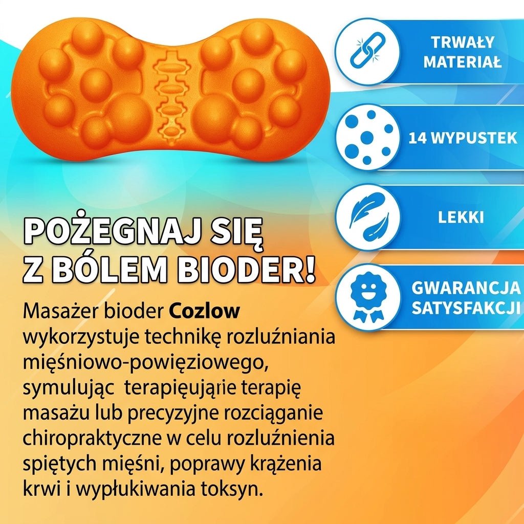 Masażer Do Bioder z 14 Wypustkami – Ergonomiczny i Przenośny, Ułatwiający Terapię Bólu 4