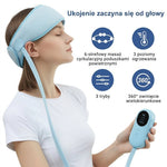 Masażer do Głowy na Migrenę z Ogrzewaniem i Kompresją Powietrzną 360° – Regulowana Intensywność 10