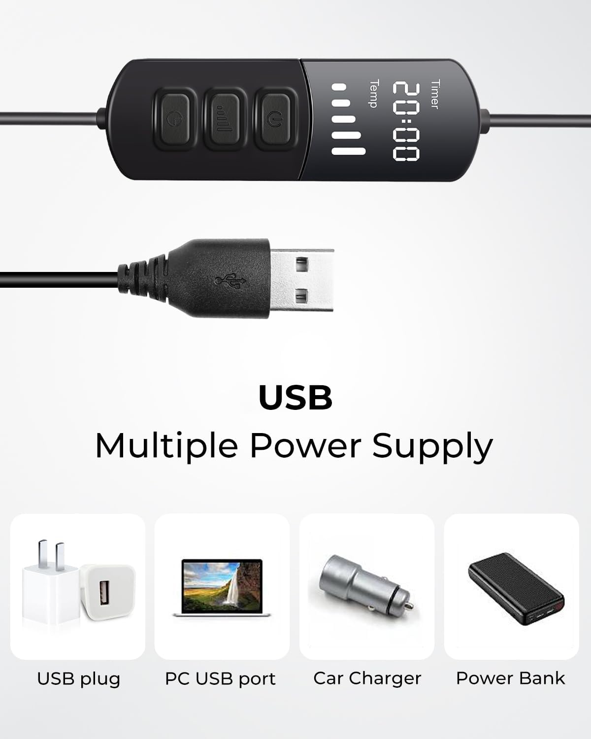 Maska Grzewcza Do Oczu Na Suche Oczy – Regulacja Temperatury 40-60°C, Zasilanie USB 2