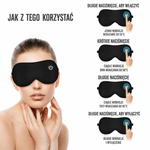 Maska na Oczy do Spania z Regulacją Temperatury i Masażem – Ładowana USB, Bezprzewodowa