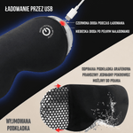 Maska na Oczy do Spania z Regulacją Temperatury i Masażem – Ładowana USB, Bezprzewodowa