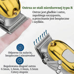 Maszynka do Strzyżenia Włosów Bezprzewodowa z Metalową Obudową i Hipoalergicznymi Ostrzami 10