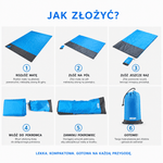 Mata Plażowa Wodoodporna z Technologią Bez Piasku – Lekka, Duża 2m x 1,8 m